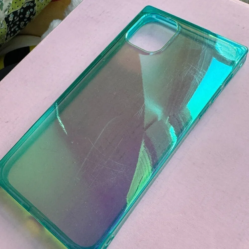 iPhone 11 Iridescent Blue/Green Squared Case